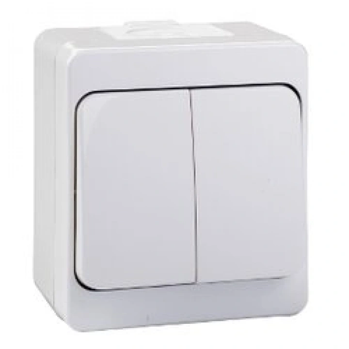 Egonex Atom ( Sıva Üstü ) Komitatörlü 2li Anahtar Priz*12x10