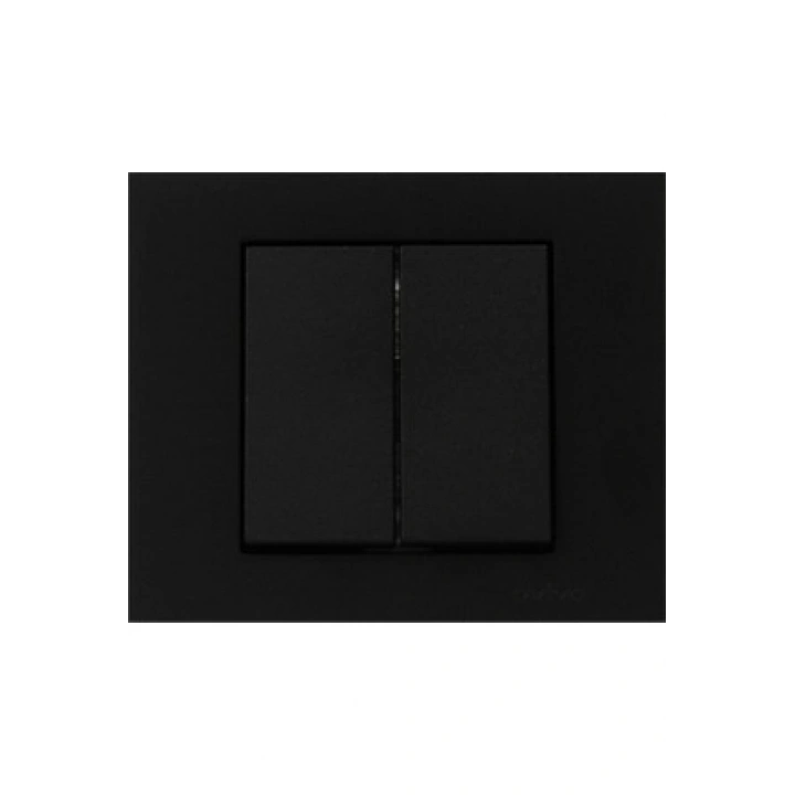 Egonex Atom ( Siyah ) Komitatörlü 2li Anahtar Priz*12x10