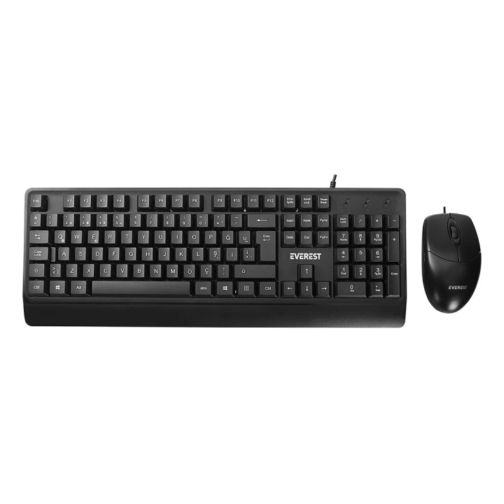 Egonex Everest Km-619 ( Usb Kablolu ) Klavye & Mouse ( Set ) ( Q Klavye ) ( 3d & 1200dpı Mouse )*20