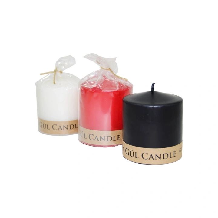 Egonex Gül Candle ( 7x7 & Küçük ) ( Renkli ) Silindir Mum*20=k