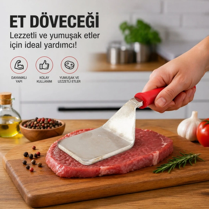 Egonex Kılıç ( Plastik Saplı &  Metal ) No-4 Et Dövecek*50