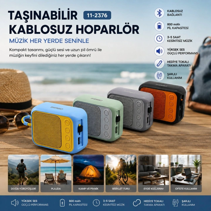 Egonex Kımısop Kms-312c Platoon Pl-4692 Bluetooth Wireless ( Mini ) Hoparlör Speaker Renkli ( Type-c Şarjlı ) ( 5w ) ( Mikrofon & Kart Girişi)*100