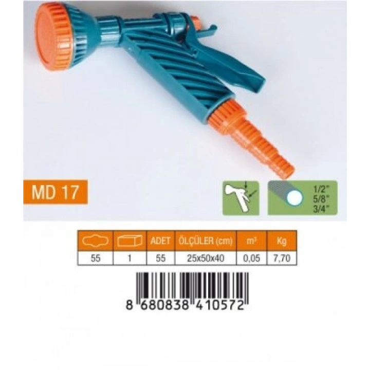 Egonex Medalyan Md-17 Tetikli Tabanca Süzek 1/2-5/8-3/4 Normal Rekor*55