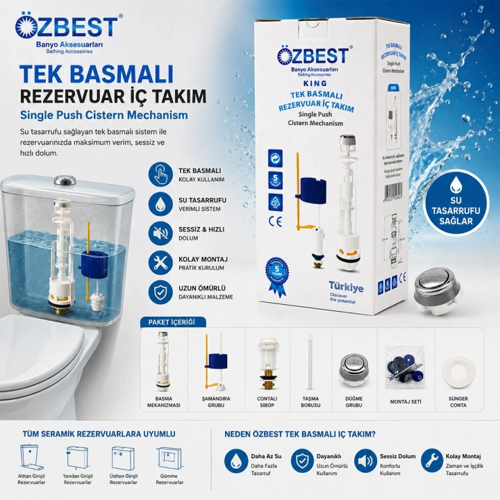 Egonex Özbest-4152 ( Basmalı ) Rezervuar ( İç Takım )*20