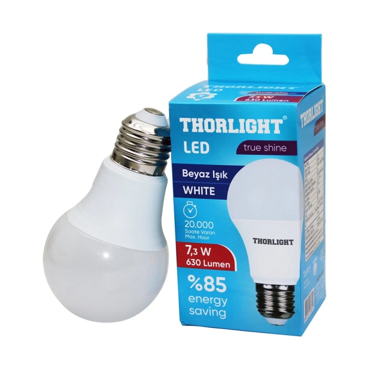 Egonex Thorlıght A-6007b ( 7.3w ) E27 Beyaz Led Ampul*10x6