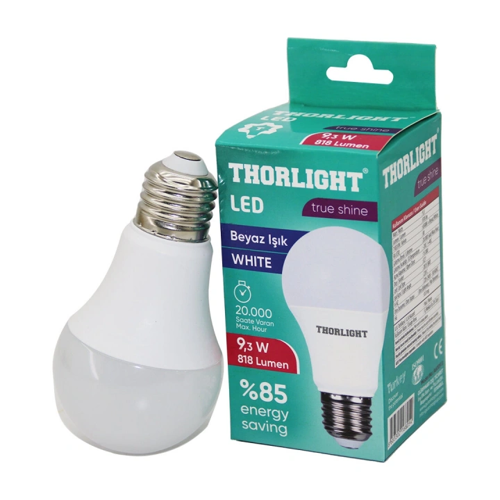 Egonex Thorlıght A-6009-b ( 9.3w ) E27 Beyaz Led Ampul*10x6