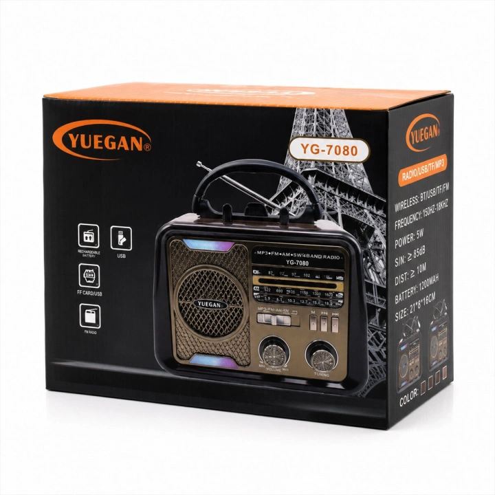 Egonex Yuegan Platoon Pl-4702 ( Şarjlı & Nostalji ) ( Bluetooth ) ( İbreli ) Fm Radyo ( Mp3 Usb & Tf Player ) Speaker*30