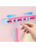 10 Kancalı Raylı Mutfak ve Banyo Düzenleyici Askı 30 cm