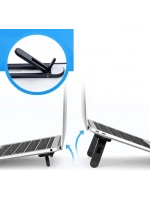 2 Kademeli Katlanabilir ve Yapışkanlı Laptop Standı Siyah CM-438