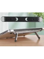 2 Kademeli Katlanabilir ve Yapışkanlı Laptop Standı Siyah CM-438