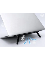 2 Kademeli Katlanabilir ve Yapışkanlı Laptop Standı Siyah CM-438