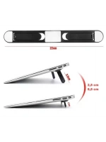 2 Kademeli Katlanabilir ve Yapışkanlı Laptop Standı Siyah CM-438