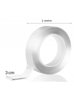 2 metre 2 cm Çift Taraflı Şeffaf Bant