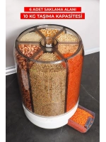 Alitech Kuru Gıda Ve Bakliyat 6lı Erzak Saklama Kabı 10 Kg