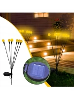6 Dallı Ateş Böceği Solar Bahçe Lambası 2 Adet