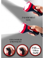 İtalyano Şarjlı 10w Projektör Led El Feneri 2 Mod Aydınlatmalı Uzun Menzil Işıldak Kambur Fener