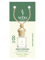 Sebu Fragrance Oto & Araç Kokusu (cam Şişe) (ipli Ahşap Kapak) (8ml) (çilek & Lavanta & B.gül & Sandal & Mango & Okyanus)*24x12