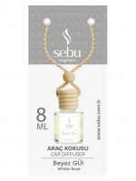 Sebu Fragrance Oto & Araç Kokusu (cam Şişe) (ipli Ahşap Kapak) (8ml) (çilek & Lavanta & B.gül & Sandal & Mango & Okyanus)*24x12