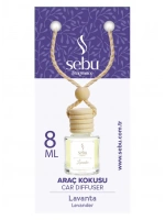 Sebu Fragrance Oto & Araç Kokusu (cam Şişe) (ipli Ahşap Kapak) (8ml) (çilek & Lavanta & B.gül & Sandal & Mango & Okyanus)*24x12