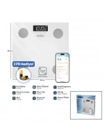 Sinbo Sbs-4467 (yağ Ölçer) Akıllı (bluetooth) Cam Baskül (pilli) (180kg/50gr) (28x28cm) (8-kişi Hafıza) (lcd Ekran) (℃ Gösterge)*10