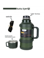 Safe Paslanmaz Çelik 3.2 Litre Termos 48 Saat Sıcak Soğuk Tutma