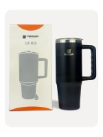 Penguin Termos Pipetli Termos Bardak 900 Ml Paslanmaz Çelik Siyah