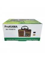 Prokama Çok Fonksiyonlu Ahşap Radyo BK-7050BTS