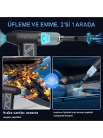 Goldorion Mini Şarjlı Hava Üfleyici ve Vakumlu El Süpürgesi