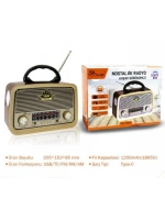 Ahşap Görünümlü Nostaljik Radyo Yage YG-300