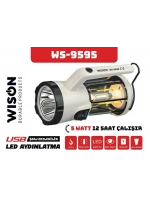 Wison WS-9595 Profesyonel El Feneri & Kamp Lambası | 5W