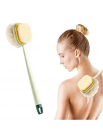Egonex Çift Taraflı Banyo Duş Vücut Fırçası Yumuşak Uzun Saplı Sırt Kese Masaj Fırçası