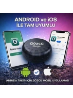 Gözcü Mega Android ve İos Uyumlu Takip Cihazı 3 Yıl Pil Ömrü Geçmişe Dönük Konum Gps Araç Motor Çocuk Gizli