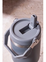 900 ml Taşıma Kulplu Paslanmaz Çelik Termos Mug Bardak