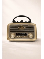 Egonex Nostalji Solar Güneş Enerjili Ledli Bluetooth/USB/SD Kart/ Radyo Müzik Çalar YG-1085mini-S