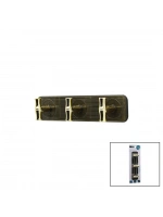 Egonex İbico İ17-006 ( 3 Kollu= Gold & ( T= Ꟶ ) Yapışkanlı Pls. Askı ( Mika Kristal Şeffaf Renkli Taban ) ( 3.5kg.taşıma )*12x14