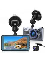 Araba Dvr Dash Cam Arka Görünüm Kameralı: 4 İnç Hd 1080p Çift Lens Araç Video Kaydedici Akıllı G-sensör Ve 170 Dereklik Geniş Açılı