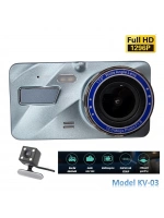 Araba Dvr Dash Cam Arka Görünüm Kameralı: 4 İnç Hd 1080p Çift Lens Araç Video Kaydedici Akıllı G-sensör Ve 170 Dereklik Geniş Açılı