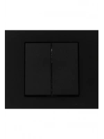 Atom ( Siyah ) Komitatörlü 2li Anahtar Priz*12x10