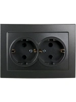 Atom ( Siyah ) Topraklı 2li Priz*12x10