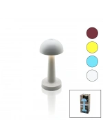 Avec Av-330 ( Oval & Plastik ) Mantar Masa Lambası ( Donmantik & Renkli ) ( Type-c Şarjlı ) ( 3 Fonksiyonlu ) ( 3w & 24led )*60