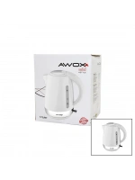 Awox (beyaz) (solid) Kettle Su Isıtıcısı (1.7lt) (2000w) (su Gösterge) (360° Gövde=krom Kaplı Taban) (gizli Rezistans)*12