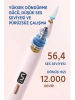 Bawer Şarjlı Manikür Pedikür Seti 5 Kademeli Hız Ayarlı, LED Ekranlı Sessiz & Güçlü 12000 Devirli BWR-43