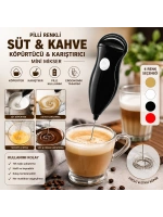 Baysa-486 ( Pilli ) Renkli Süt Ve Kahve Köpürtücü & Karıştırıcı Mini Mikser*200
