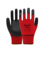 Beybi Pn-3 ( Kırmızı & Siyah ) Poşetli İşçi Eldiven No-10xl*12x24