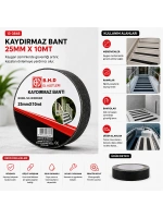 B.h.d Bhd-00468 ( 25mm X 10mt ) ( Kaydırmaz ) ( Siyah ) Bant*72