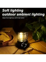 Bluetooth Hoparlör Özellikli Dimerli Led Kamp Lambası Hs66