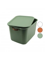 Boxsıs Om-0664 ( 20lt ) Organizer Kapaklı Kutu ( Renkli Plastik ) ( Yan Kulplu ) ( 40 X 30 X 25cm )*12=k