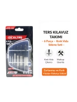 Broken Ppe Extractor Lrd-22 ( 6 Pcs ) Hasarlı Vida Çıkarıcı Set & ( Sola Dönen ) Klavuz Uç*120
