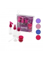 Carelly Cr-3110 (7pcs) Seyahat Kozmetik Set (3-pls.pompalı+sprey+kapaklı Şişe(50ml)& 2-krem Kutu(10gr)& 1-huni & 1-spatula)*12x10