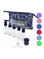 Carelly Cr-3111 (9pcs) Seyahat Kozmetik Set (5-pls.pompalı+sprey+kapaklı Şişe(50ml)& 2-krem Kutu(10gr)& 1-huni & 1-spatula)*12x6